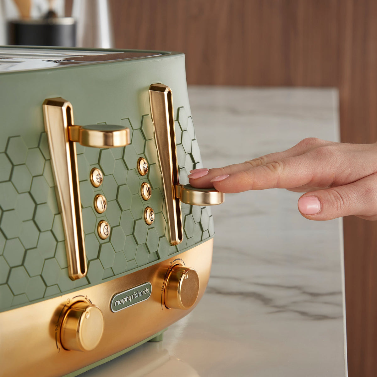 Morphy Richards Cassini Toaster 4-Slice Olivine product image