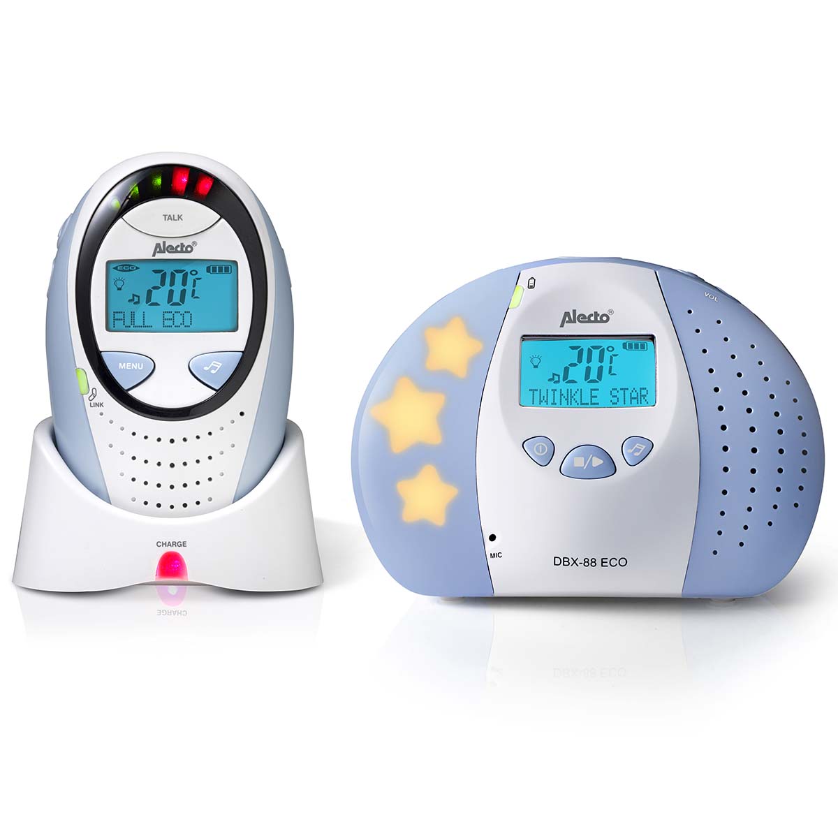 Alecto DBX-88 ECO White/Blue audio baby monitor product image 3