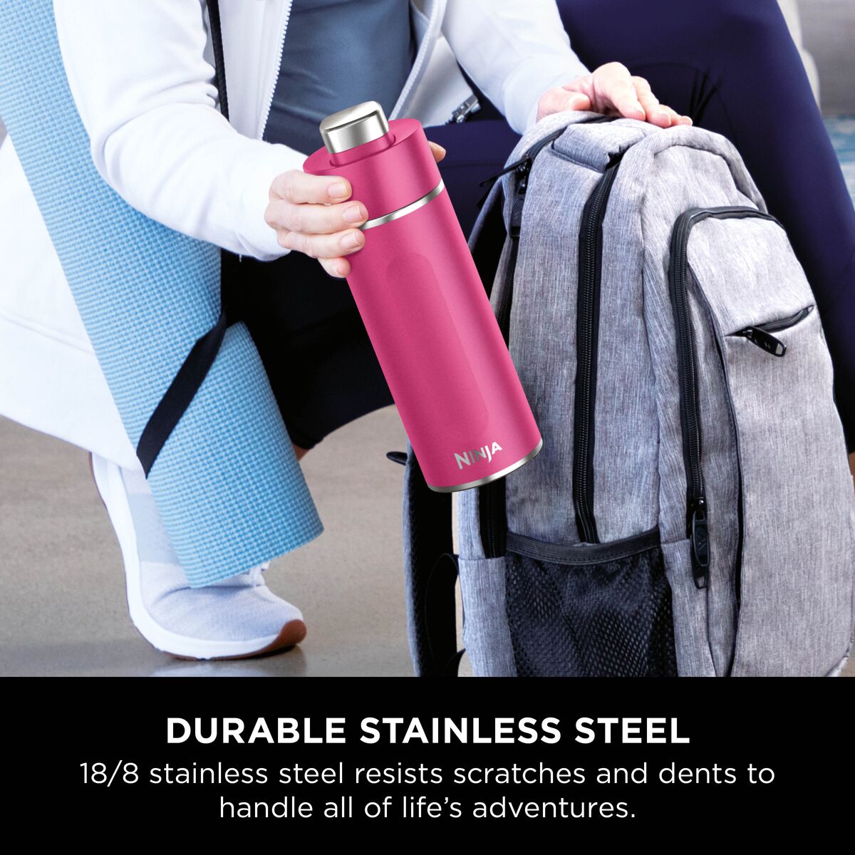Ninja Thirsti Insulated Travel Bottle 700ml Pink product image