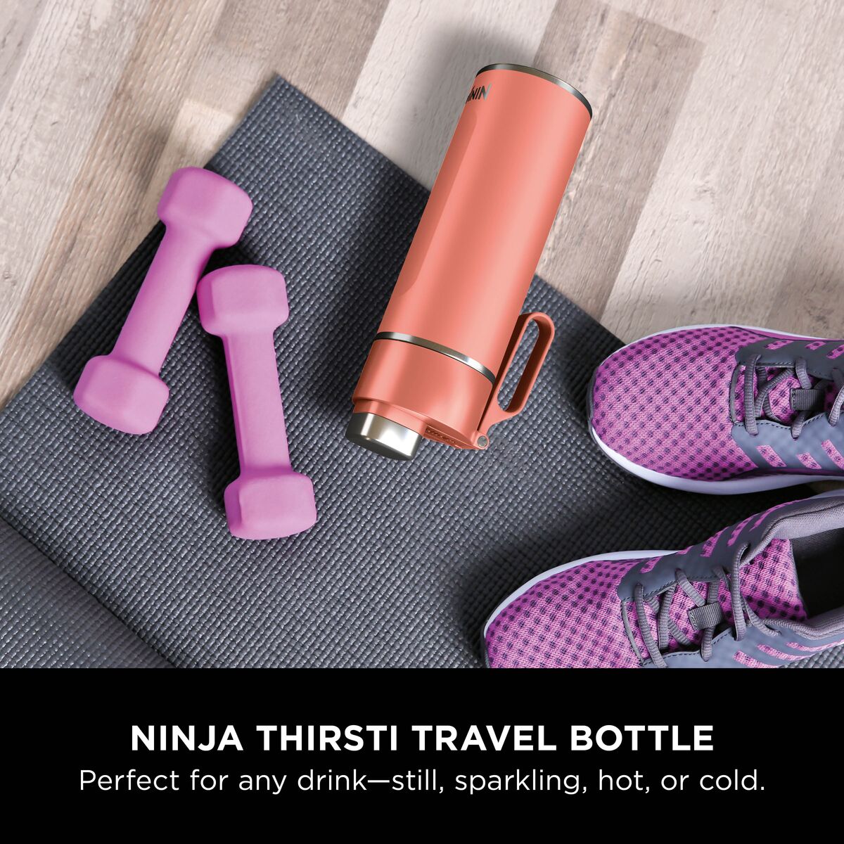 Ninja Thirsti Insulated Travel Bottle 700ml Coral product image