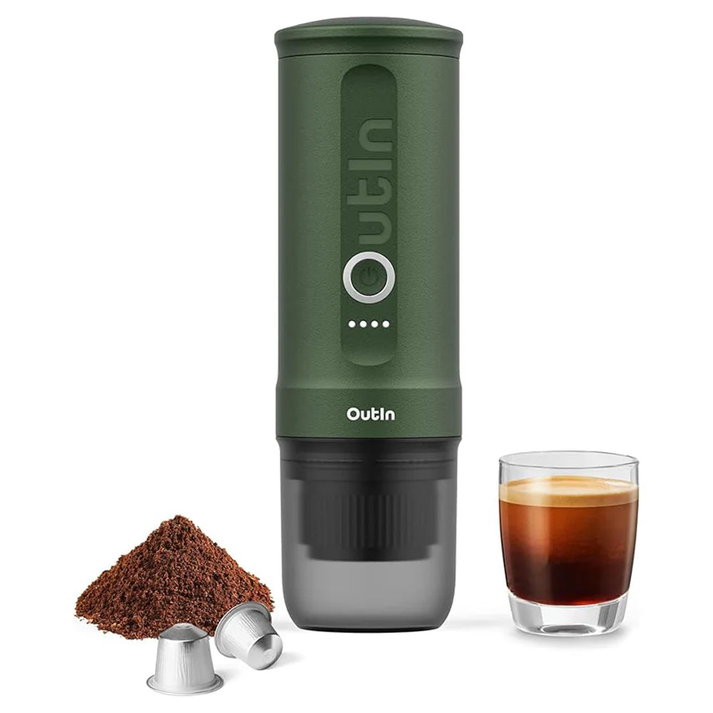 OutIn Nano Portable Electric Espresso Machine (Forest Green) | OTEM-01-FG