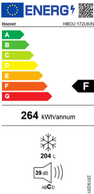 Hoover Integrated Upright Freezer | HBOU172UK/N