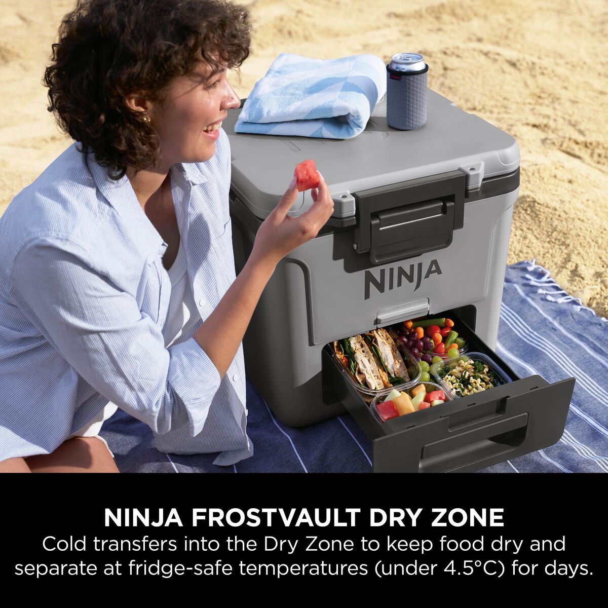 Ninja FrostVault 30QT/28L Wheeled Cooler with Dry Zone Slate Grey product image