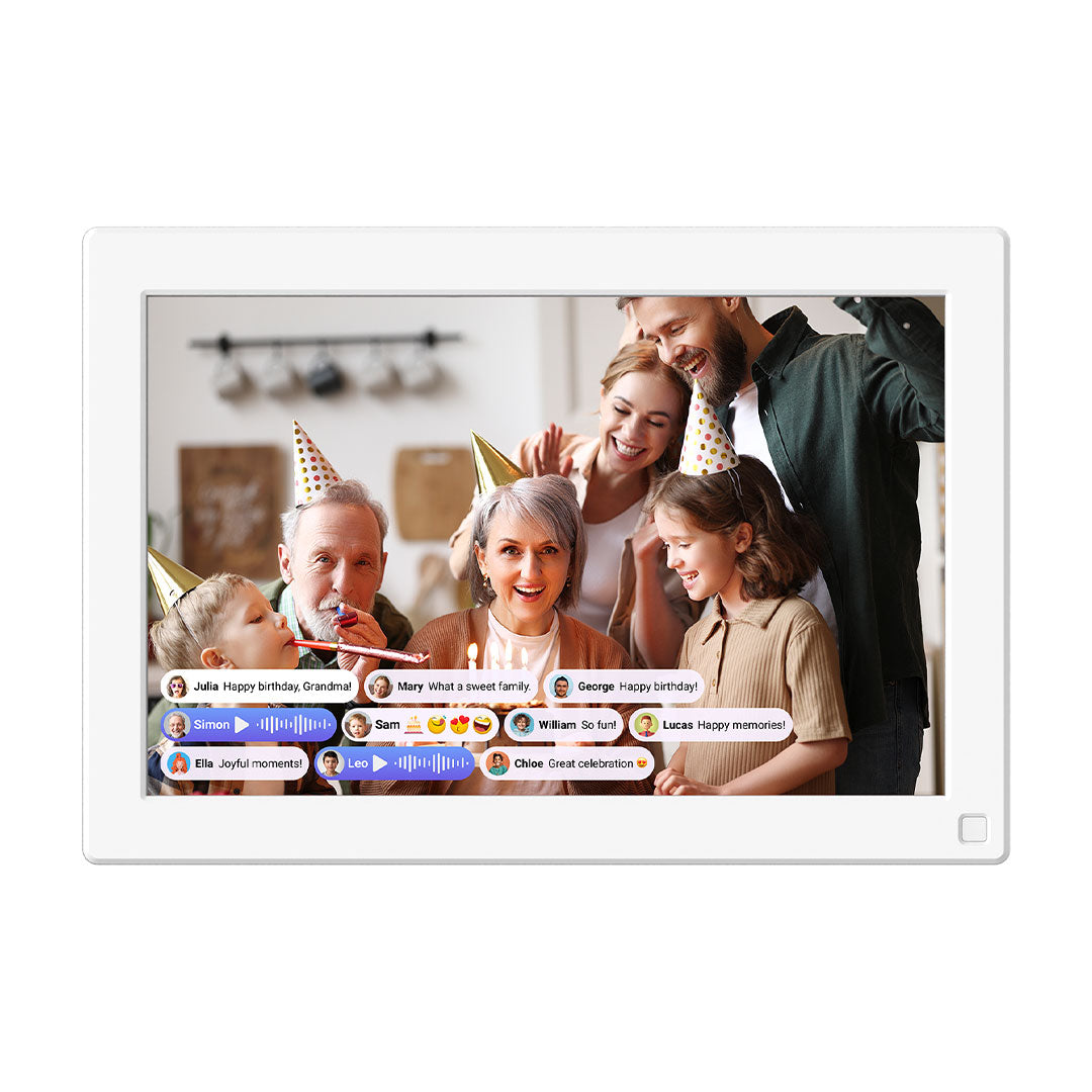 myFirst Frame Live 10 - 10.1" WiFi Digital Photo Frame with IPS Touchscreen - White | 256-FF1001SA-WE01