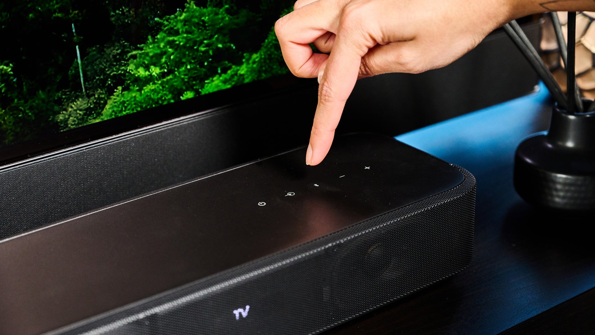 Sony HT-S2000 3.1ch Dolby Atmos Soundbar - Black - top controls detail