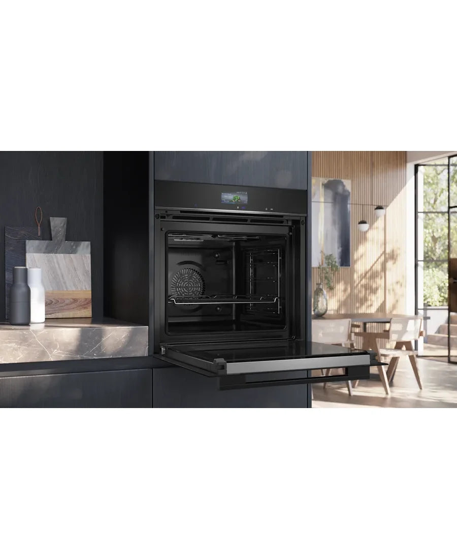 Siemens iQ700, Built-in oven, with Voice Assistant, 60 x 60 cm, Black | HB776G1B1B