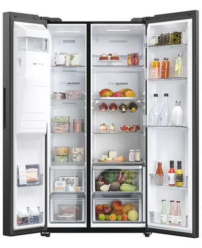 Haier SBS 90 Series 5 American Fridge Freezer - Slate Black | HSW59F18EIPT