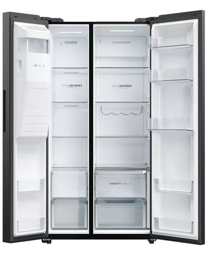 Haier SBS 90 Series 5 American Fridge Freezer - Slate Black | HSW59F18EIPT