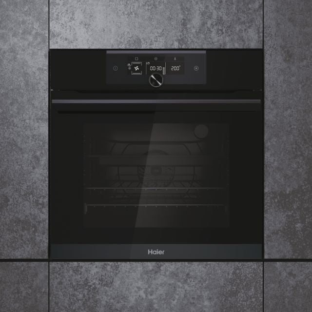 Haier I-Turn Series 6 70L Built-In Electric Single Oven - Black | HWO60SM6F8BH