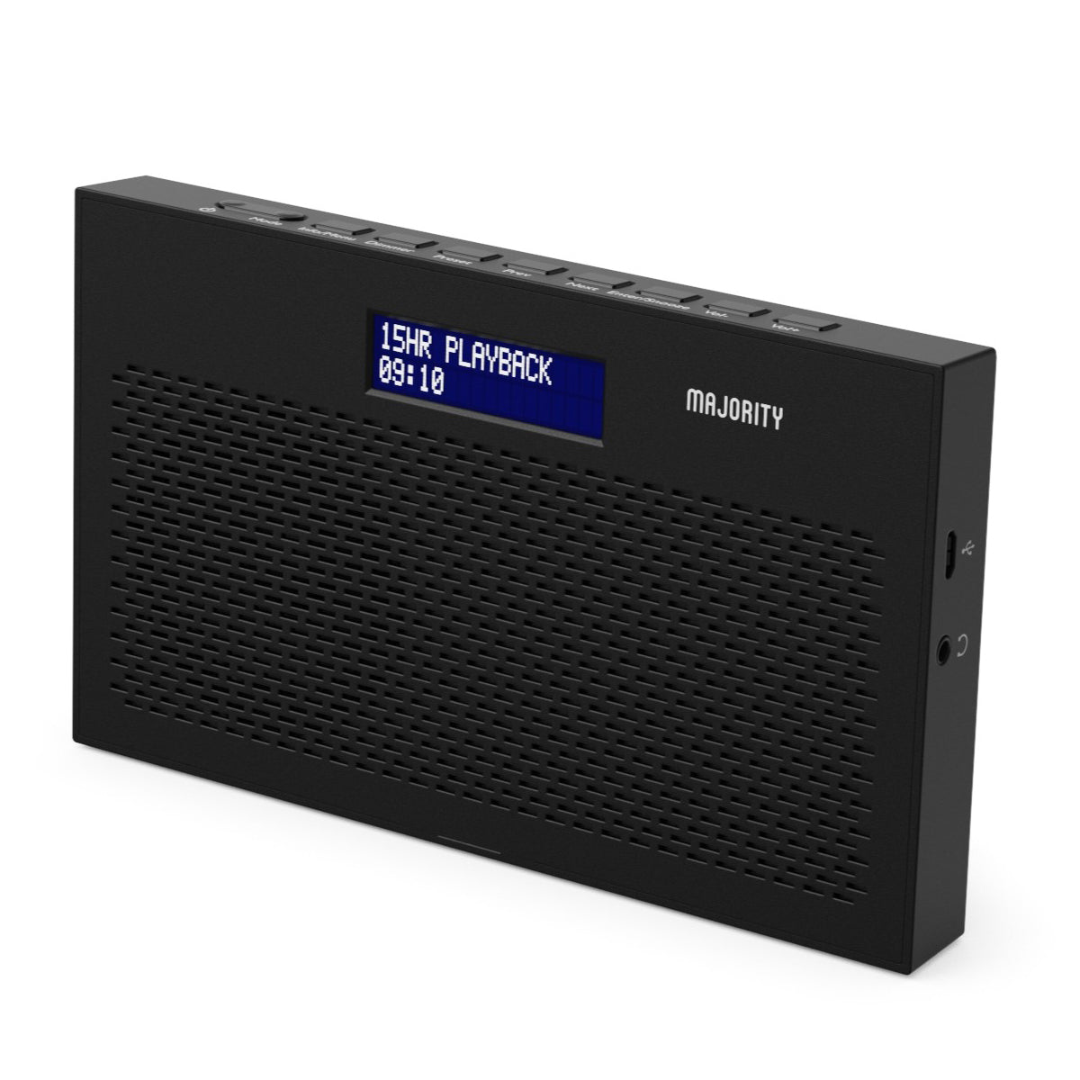 Majority Histon Portable DAB/FM Radio, Black - official product image