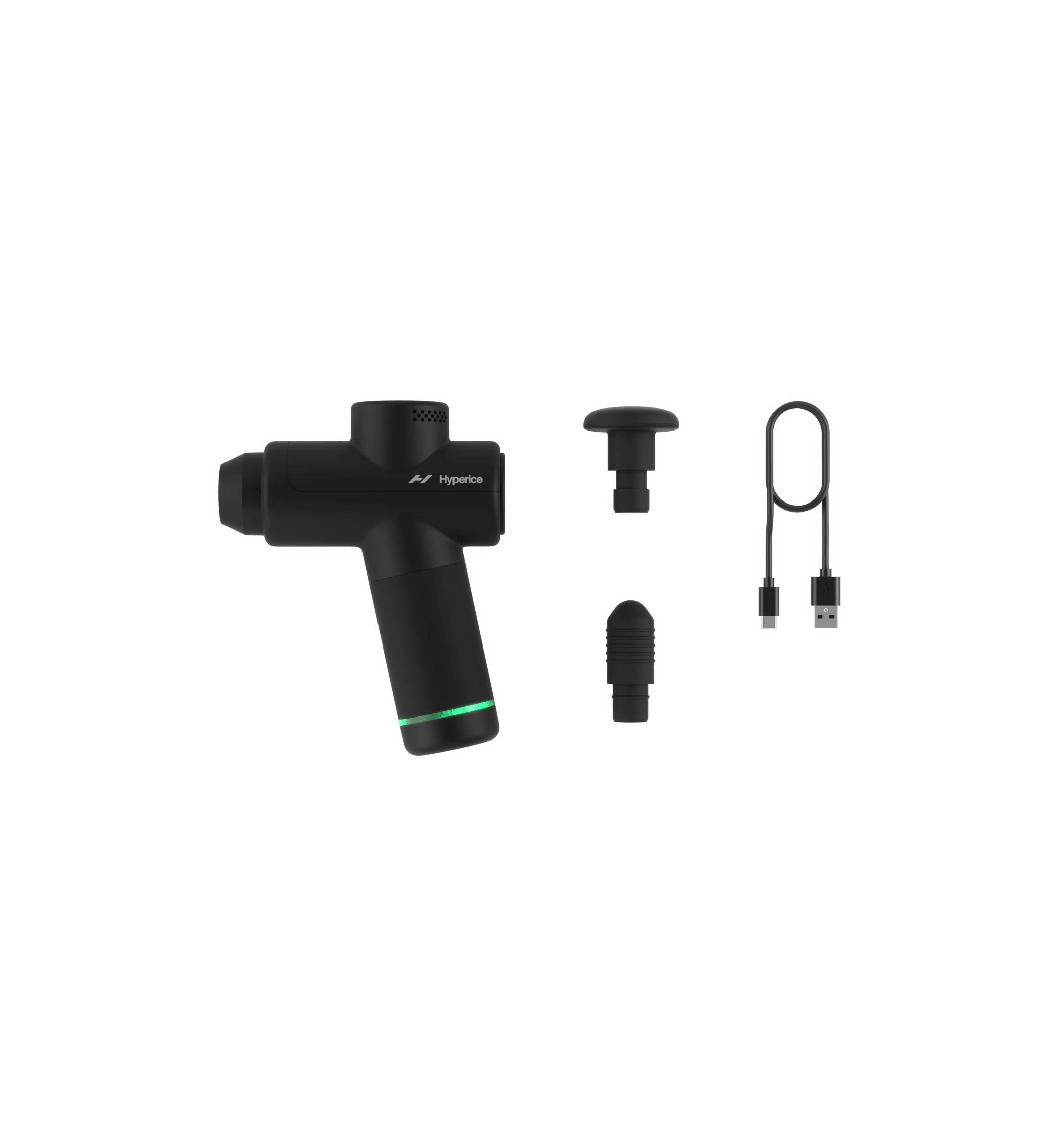 Hyperice Hypervolt Go 2 black massage gun — additional angle