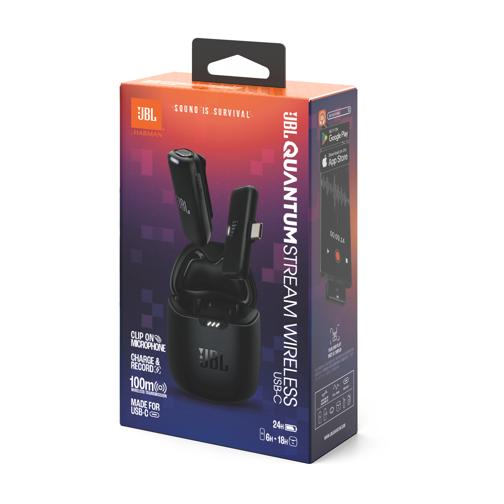 JBL Quantum Stream Wireless USB-C Gaming Microphone product image