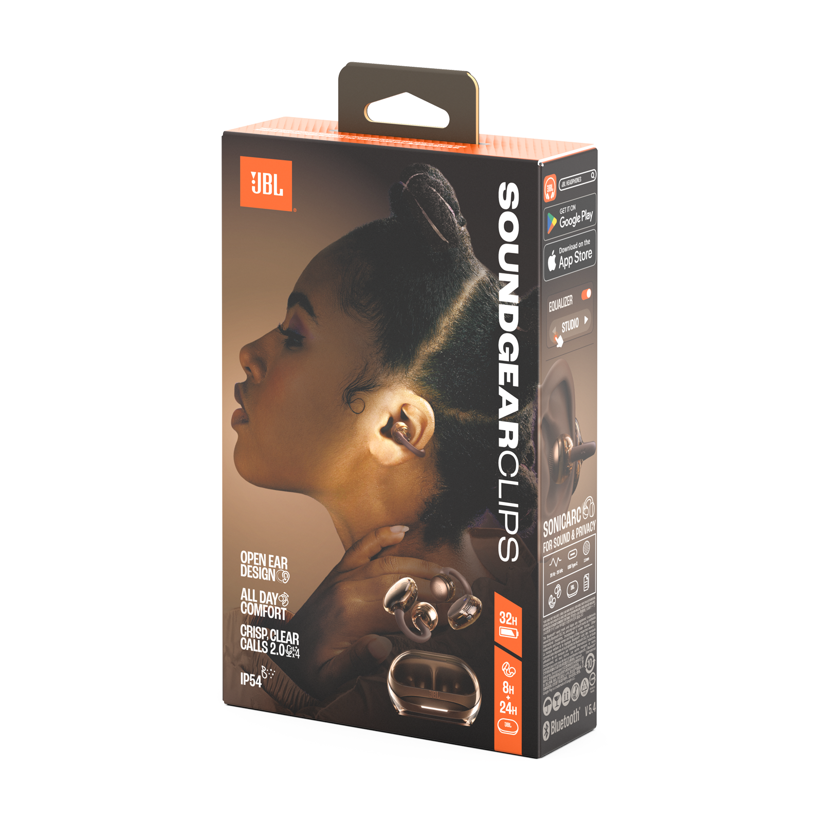 JBL Soundgear Clips Wireless Open-Ear Headphones Ghost Copper product image