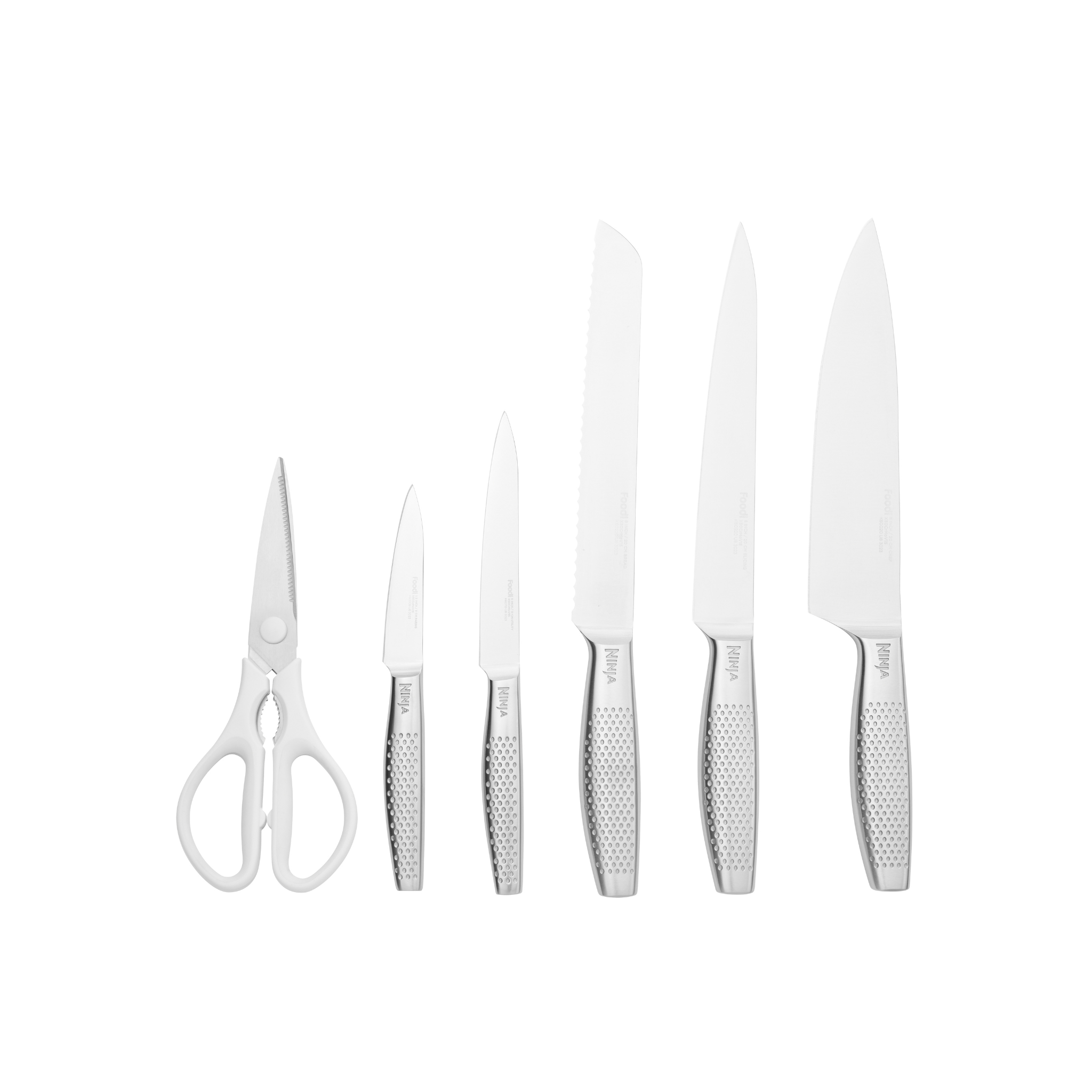 Ninja StaySharp 6-Piece Stainless Knife Set & Block with Sharpener White product image