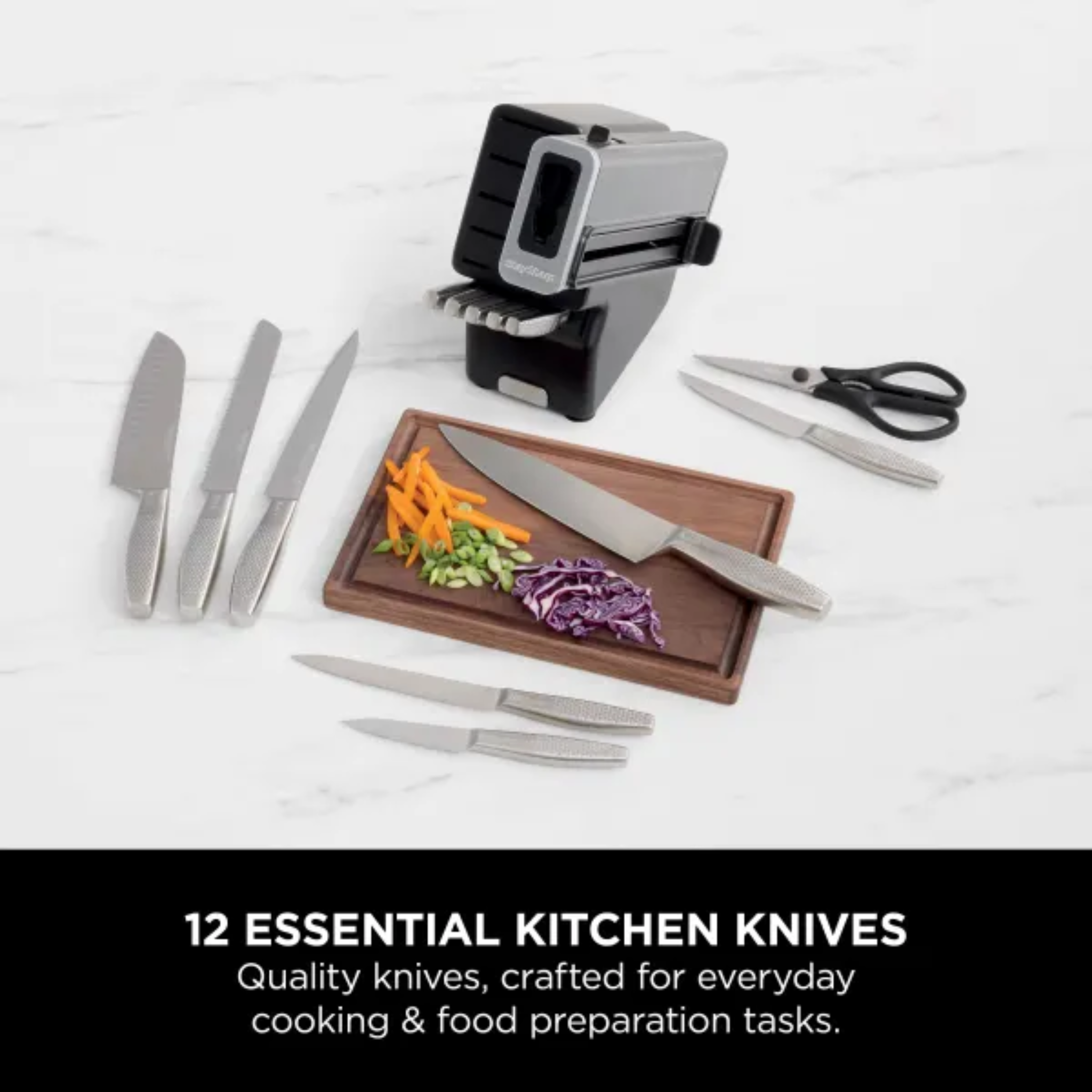 Ninja StaySharp 14-Piece Stainless Knife Set, Wood Block & Built-In Sharpener product image