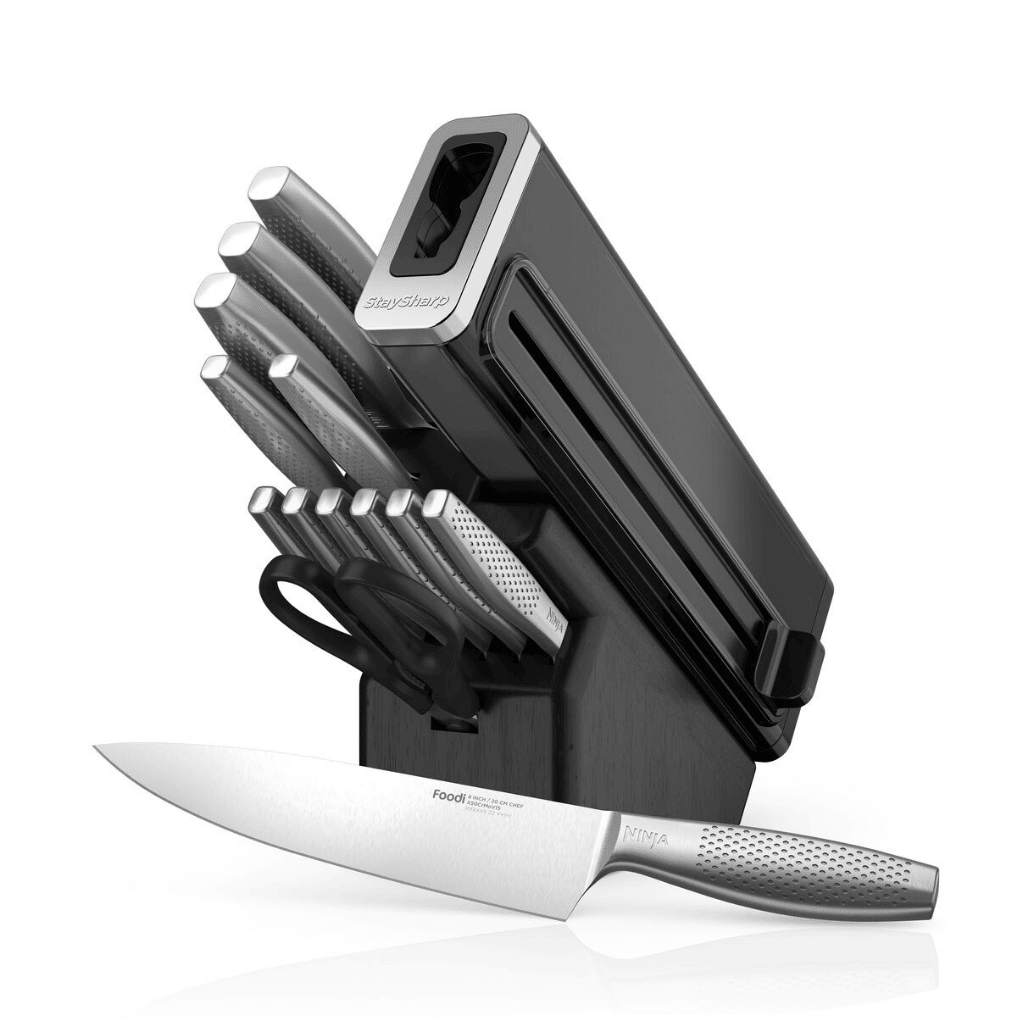 Ninja StaySharp 14-Piece Stainless Knife Set, Wood Block & Built-In Sharpener product image