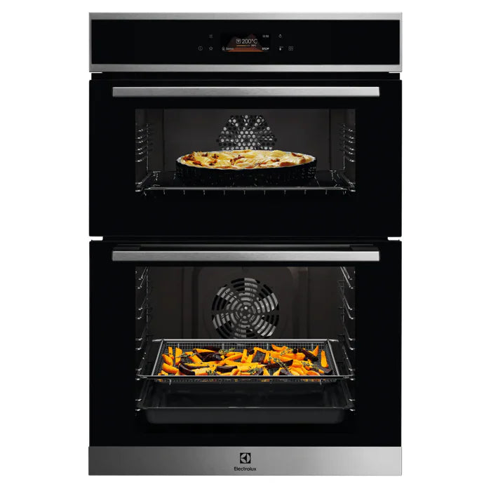 Electrolux 600 SurroundCook Built-In Double Oven with AirFry - Stainless Steel - front view