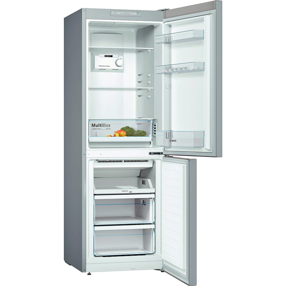 Bosch 176X60CM Frost Free Fridge Freezer Silver | KGN33NLEBG