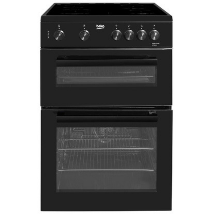 Beko Twin Cavity 60cm Ceramic Cooker Black | KTC611K