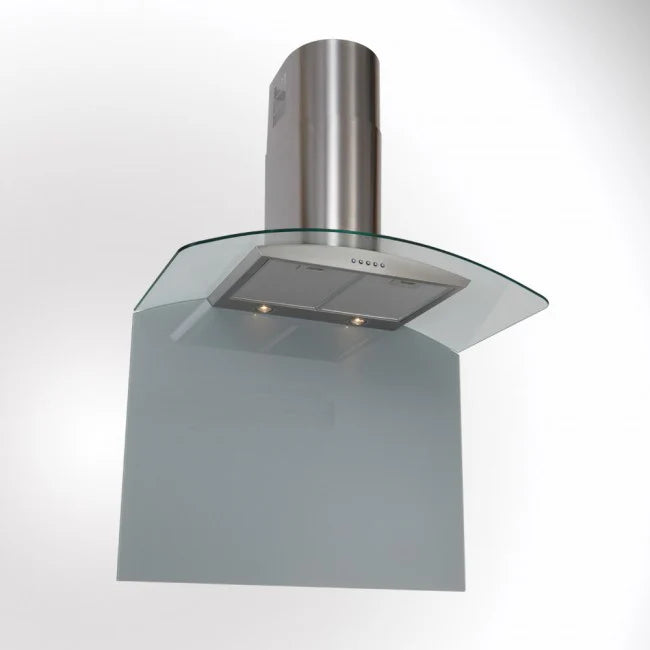 LUXAIR 90cm Premium Curved Glass Cooker Hood in Stainless Steel | LA-90-CVD-SS