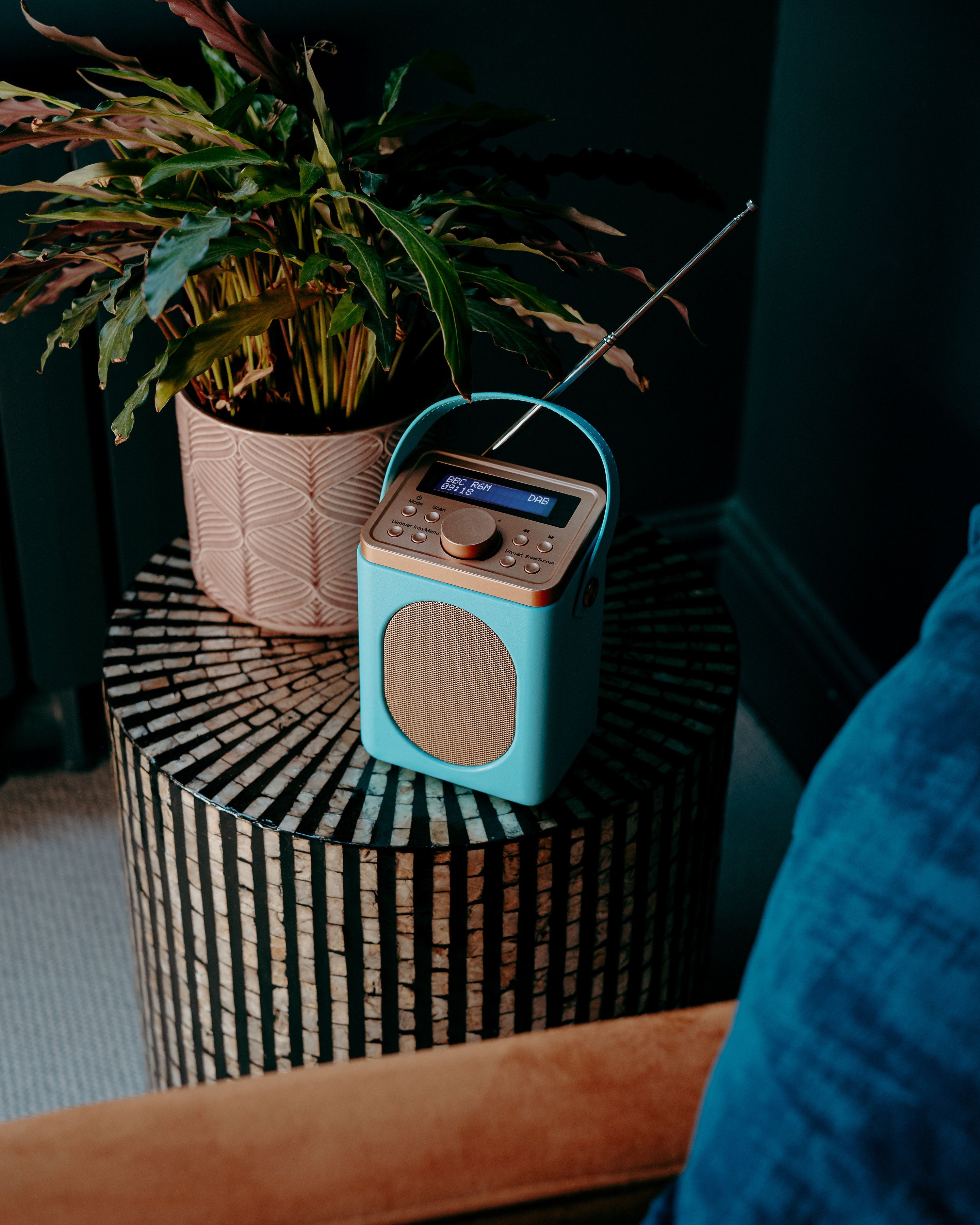Majority Little Shelford Portable Bluetooth DAB/FM Radio, Midnight Blue - official product image