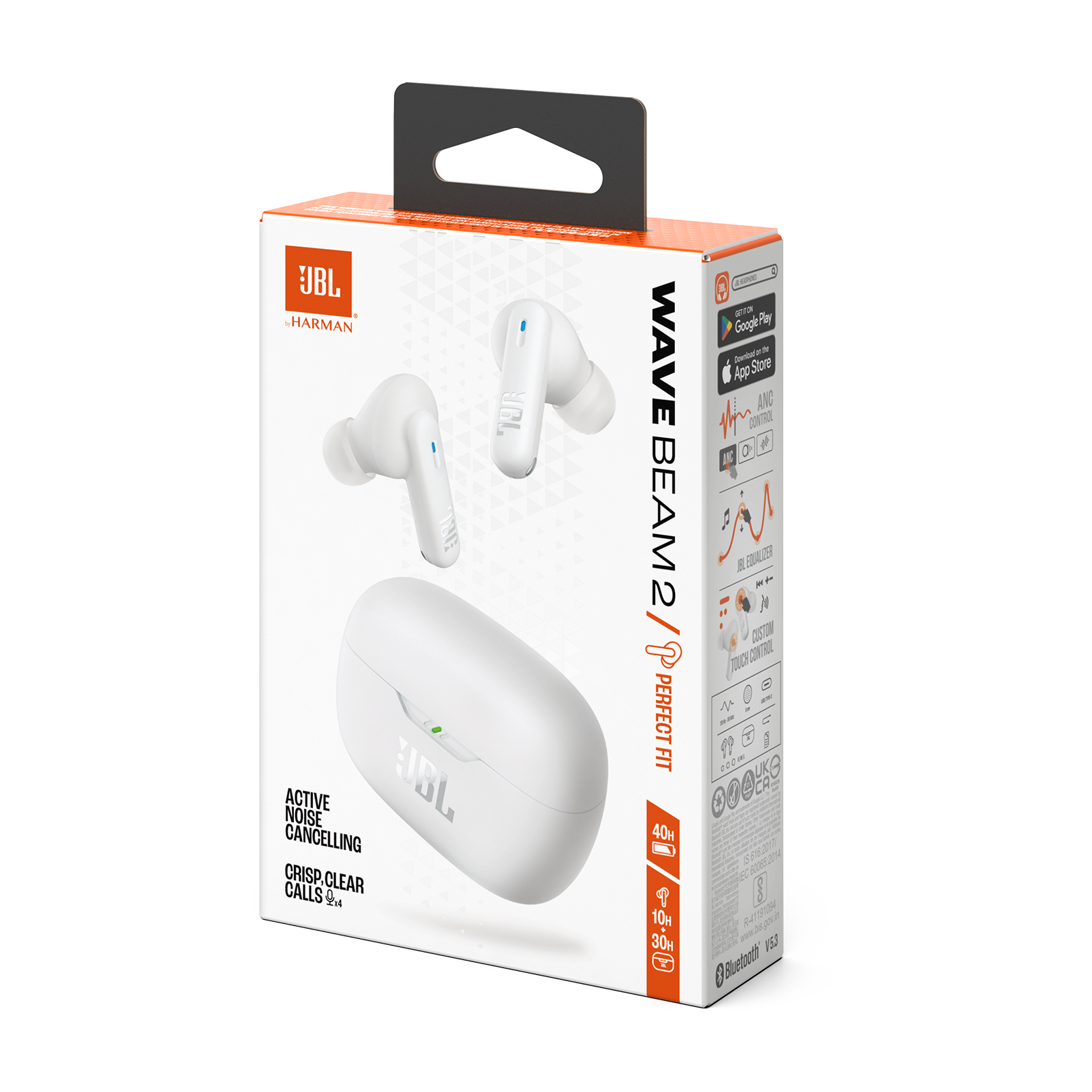 JBL Wave Beam 2 True Wireless Noise-Cancelling Earbuds White product image