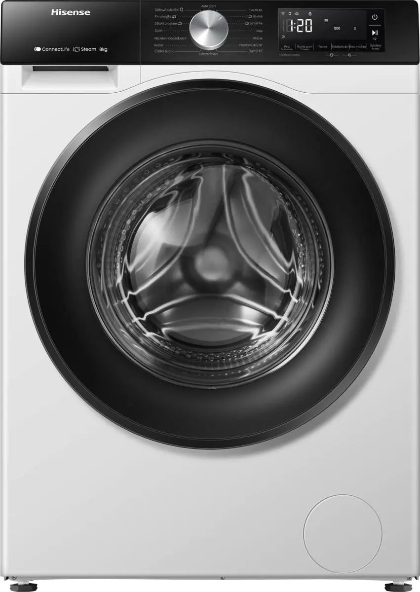 Hisense 3S Series 8kg 1400rpm Washing Machine - White - front view