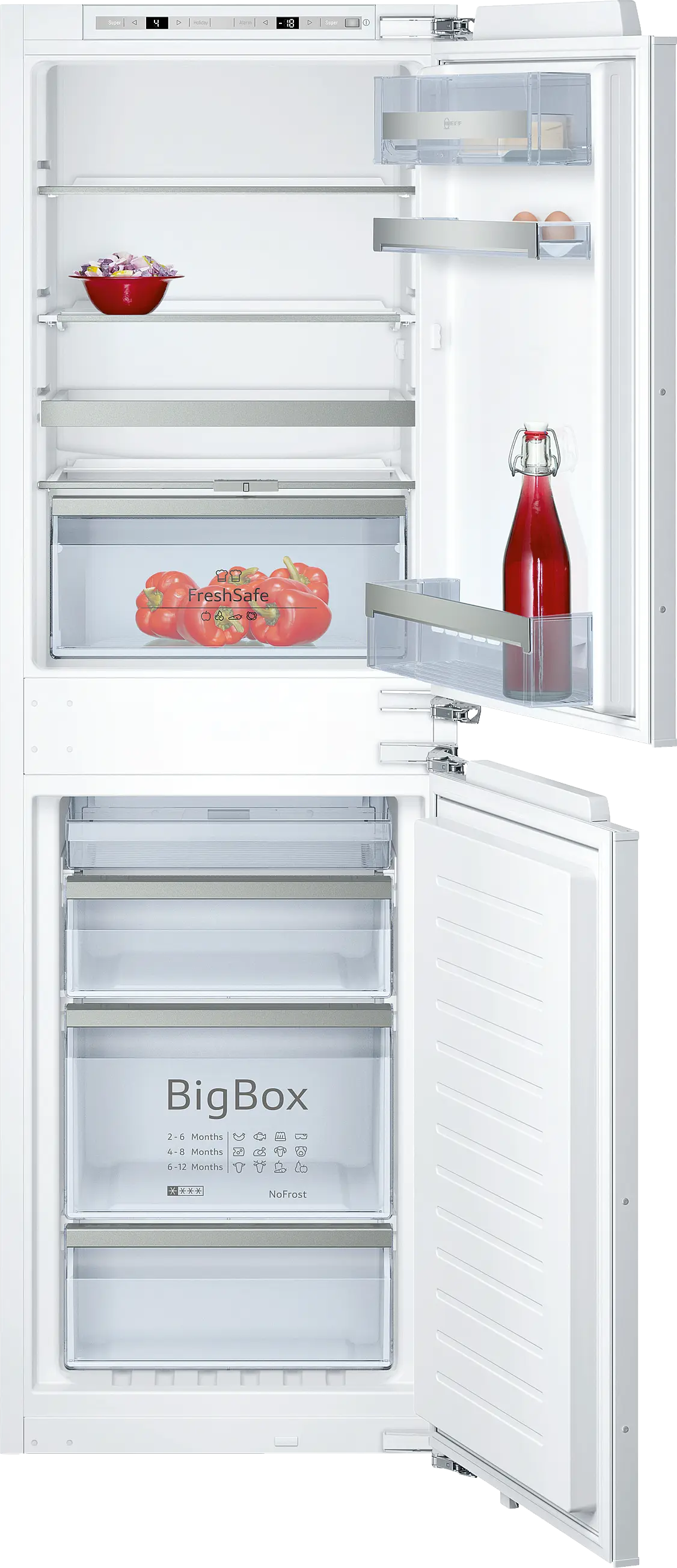 NEFF N70 KI7853D30G built-in NoFrost fridge freezer in White