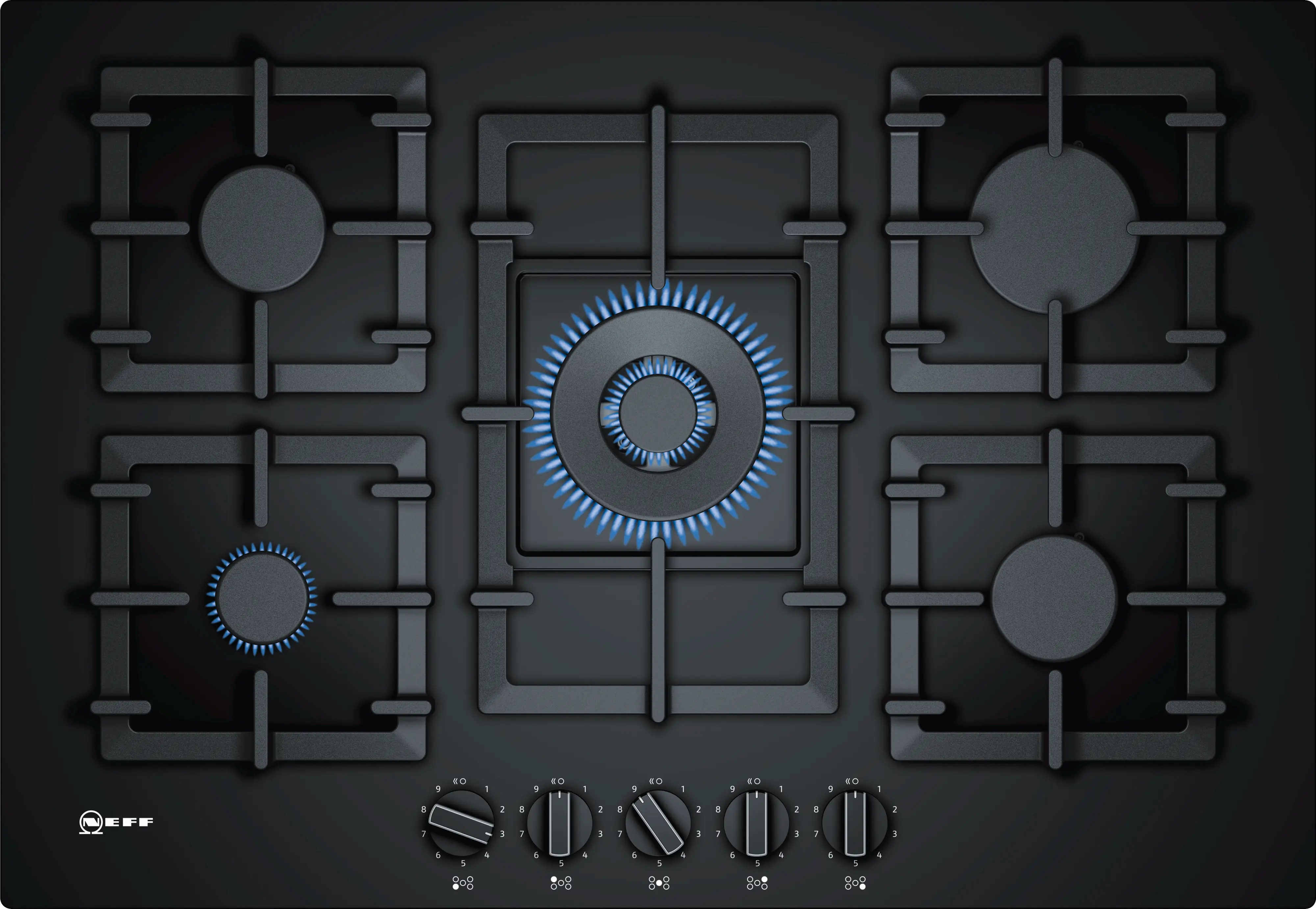 NEFF N 70 T27CS59S0 75cm 5 burner gas hob in Black