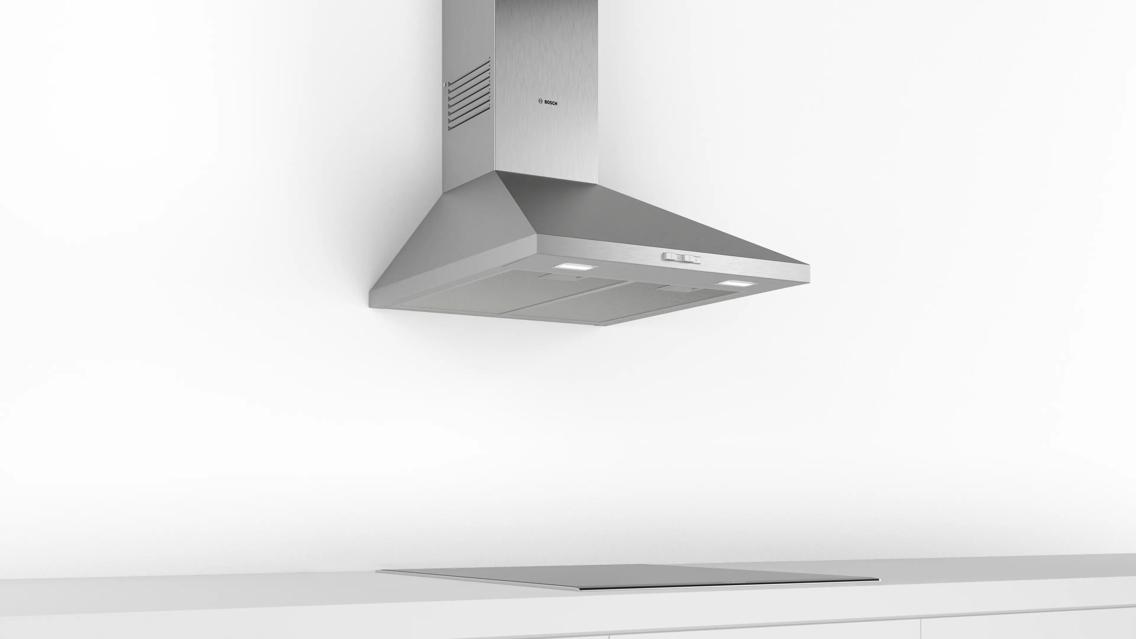 Bosch Series 2 60cm pyramid chimney cooker hood in Stainless Steel