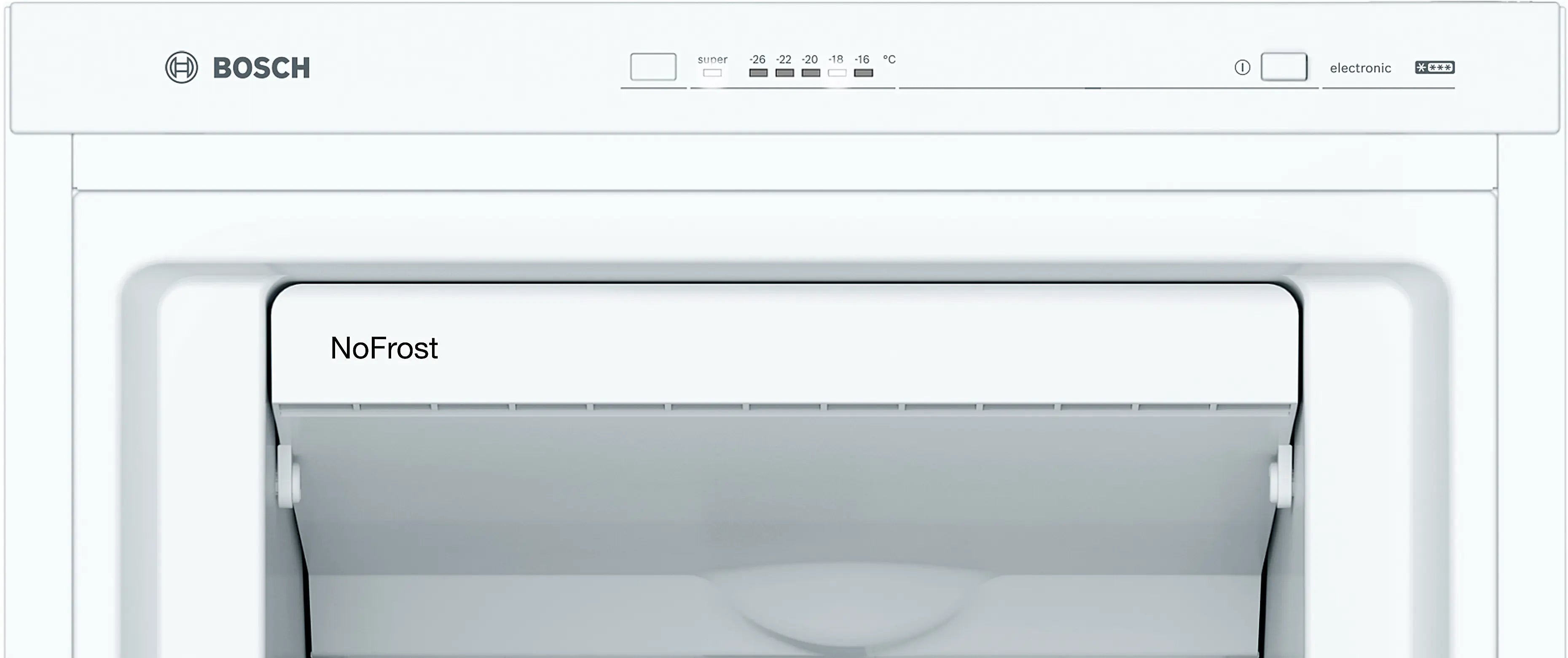 Bosch GSN33VWEPG Series 4 freestanding frost free upright freezer in White