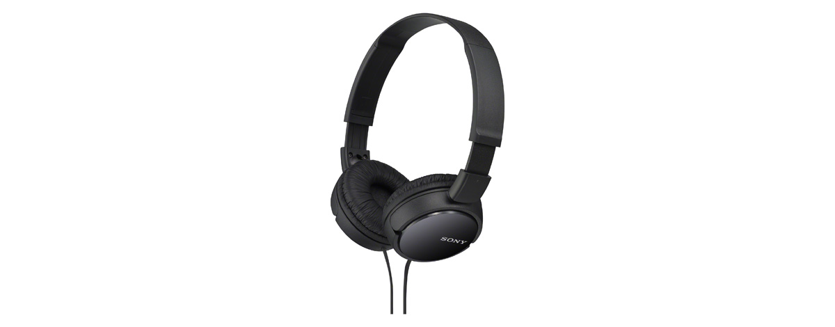 Sony MDR-ZX110 Wired On-Ear Headphones - Black - official product image