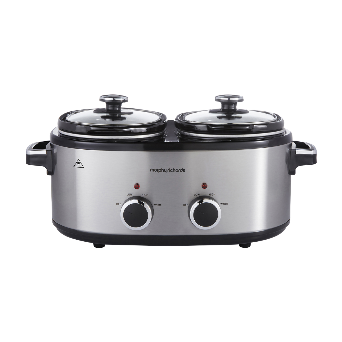Morphy Richards Slow Cooker DuoServe 3.8L Brushed Stainless Steel product image