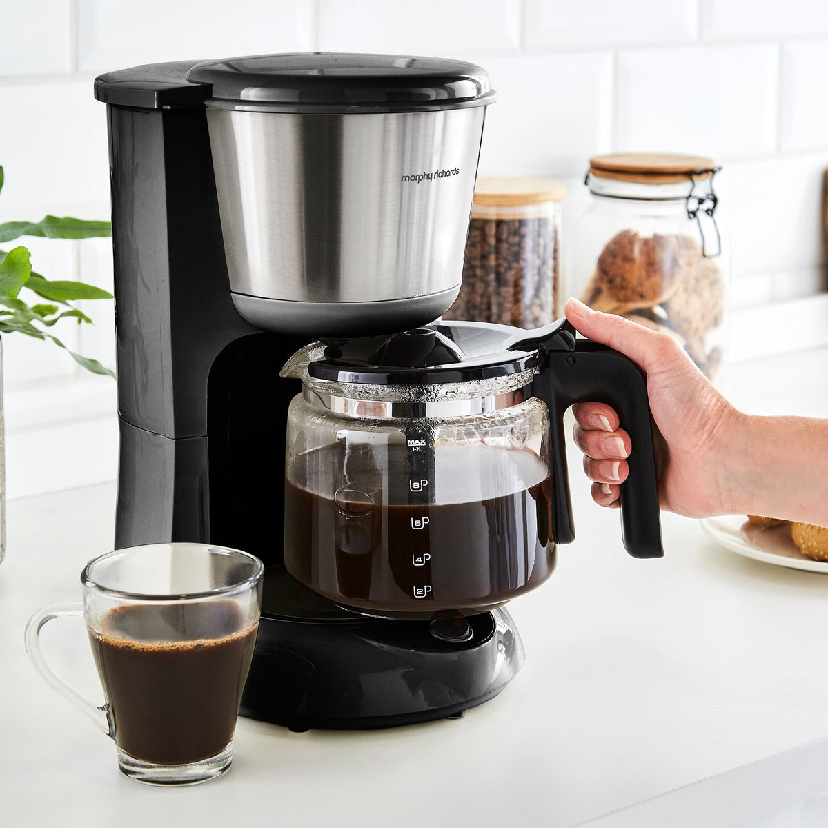 Morphy Richards Equip Coffee Machine Filter 1.2L Brushed Stainless Steel product image