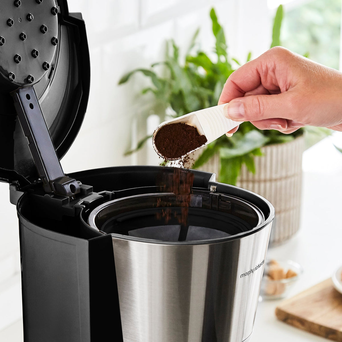 Morphy Richards Equip Coffee Machine Filter 1.2L Brushed Stainless Steel product image