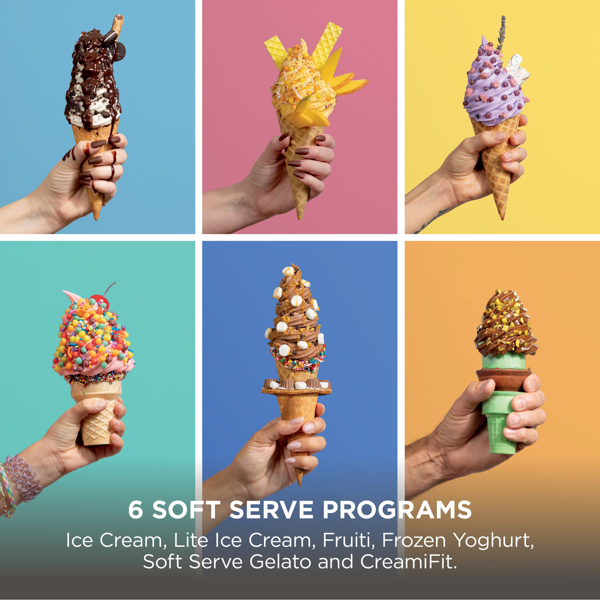 Ninja CREAMi Scoop & Swirl Soft Serve Maker - Mocha - 6 soft serve programmes
