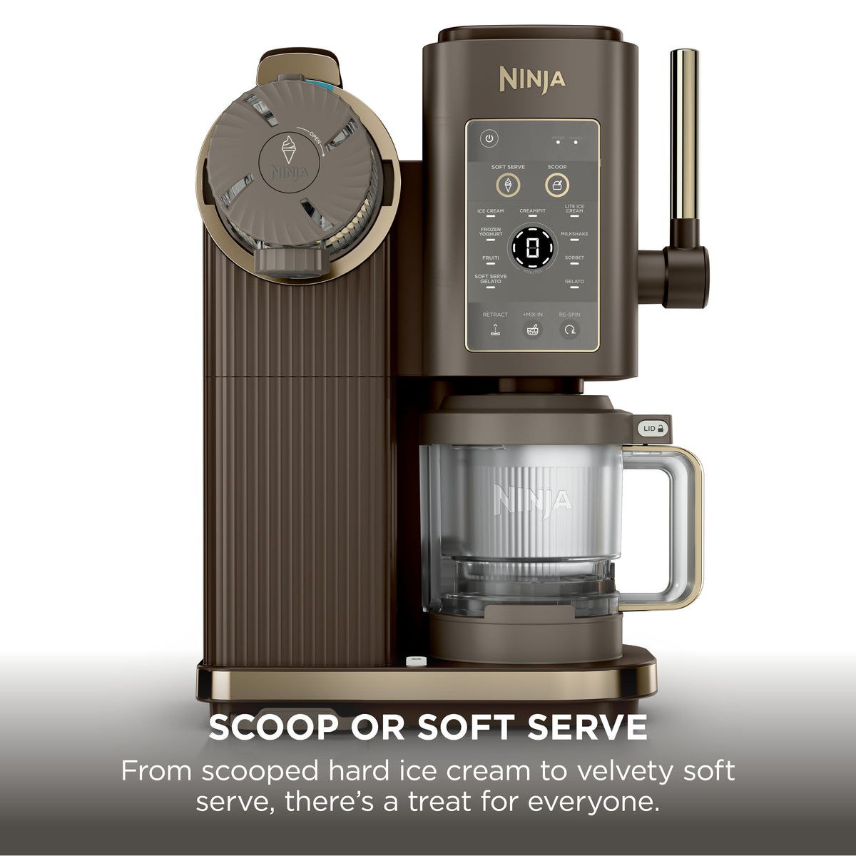 Ninja CREAMi Scoop & Swirl Soft Serve Maker - Mocha - scoop or soft serve