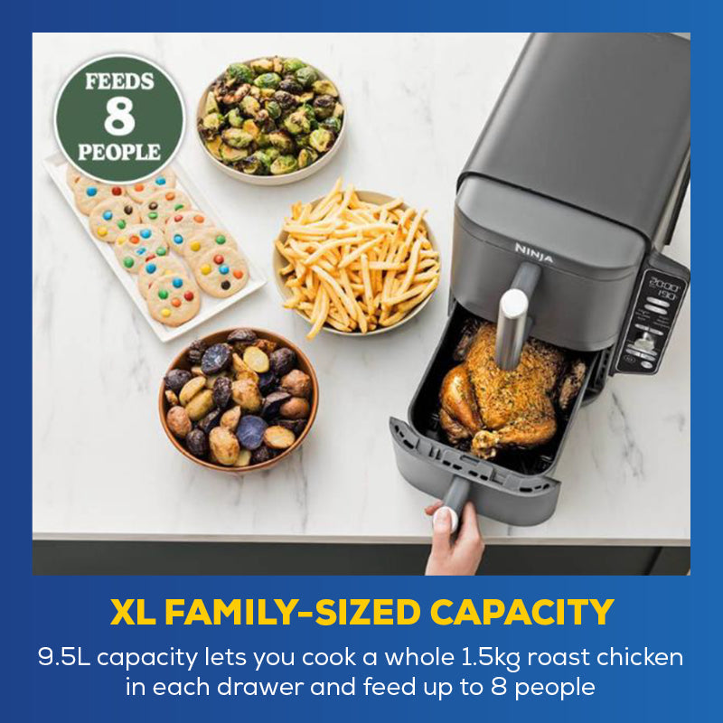 Ninja Double Stack XL 2 Drawer Air Fryer 9.5L | SL400UK