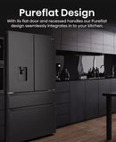 Hisense Pureflat French Door Smart American Fridge Freezer Black Stainless Steel | RF749N4SWFE