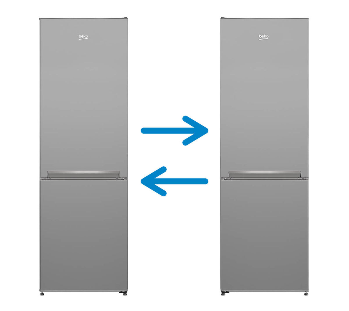 Beko 257L 60/40 Fridge Freezer with Large Salad Crisper - White - reversible doors