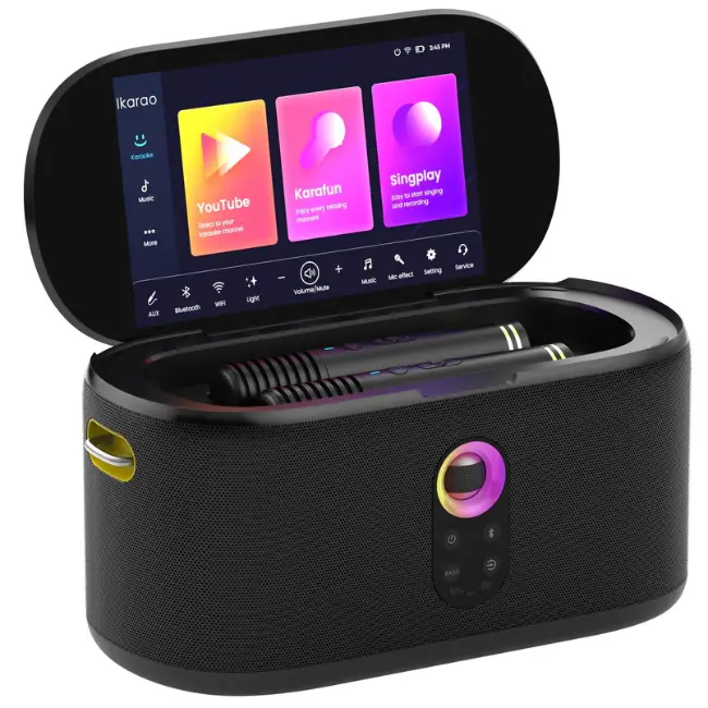 Ikarao Premium Portable Karaoke Machine with HD Lyrics Screen 10.1” | SHELL-S1
