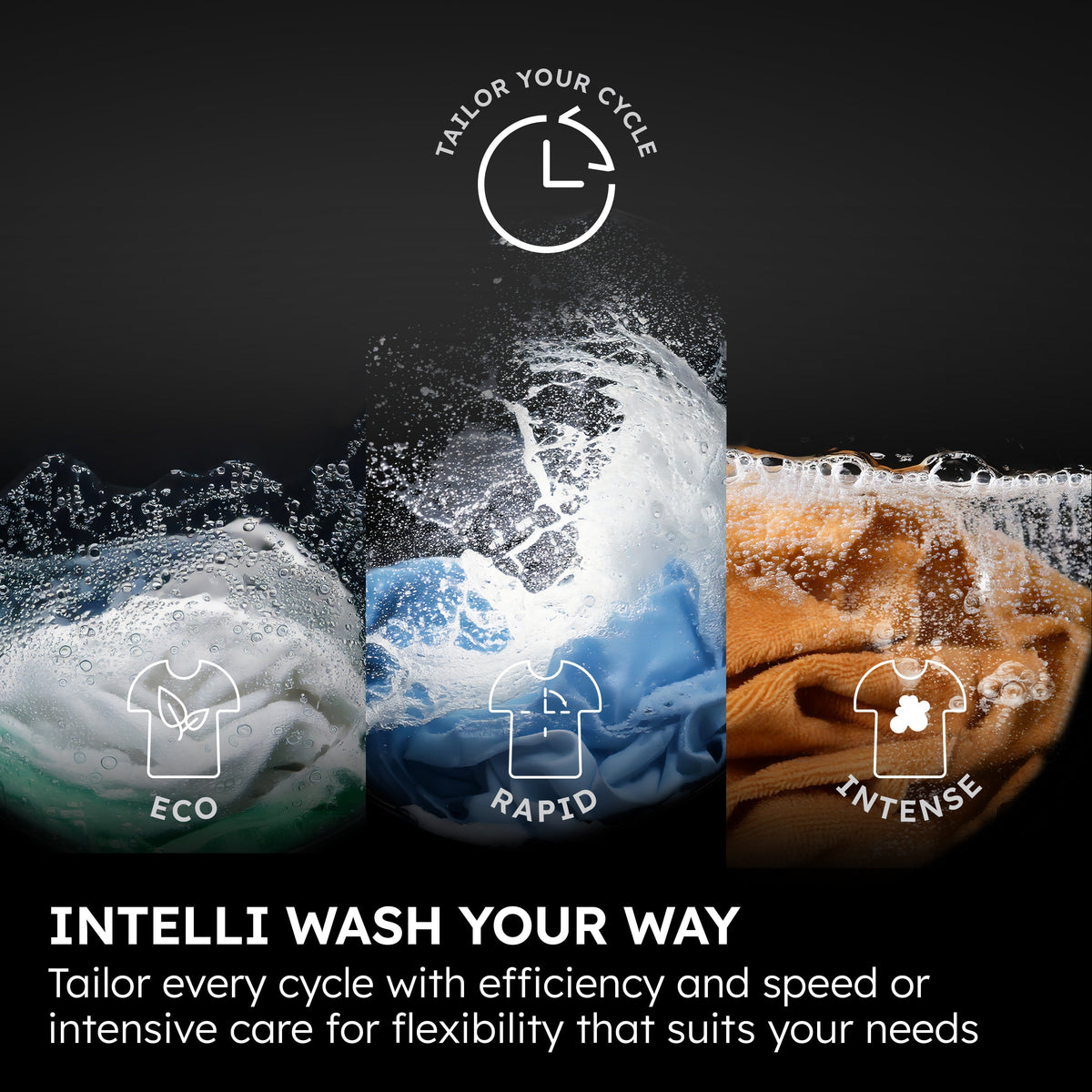 Haier X Series 5 10kg/6kg 1600 rpm Washer Dryer - White - Intelli Wash: Eco, Rapid or Intense