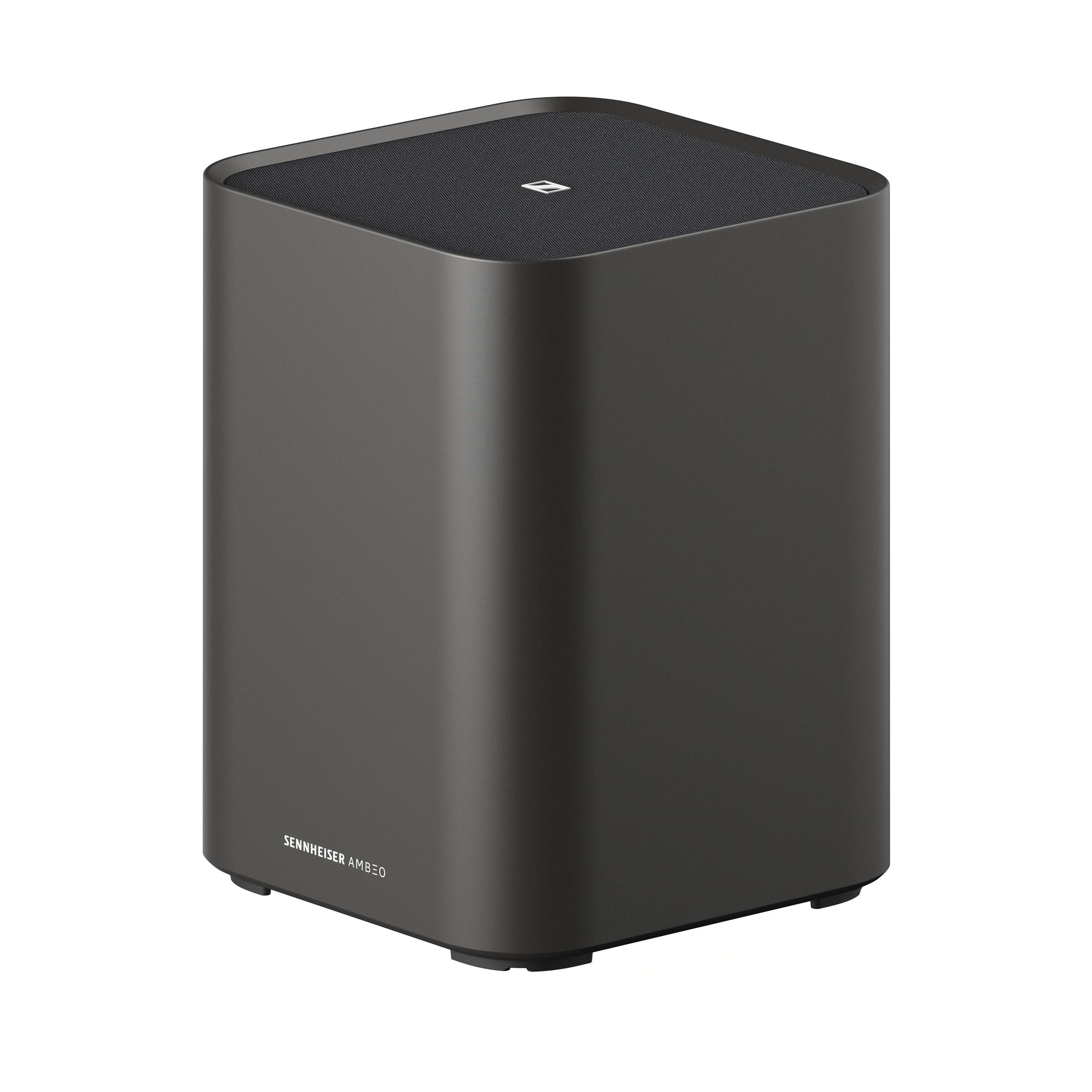 Sennheiser AMBEO Sub Wireless Subwoofer Black — front view, white background
