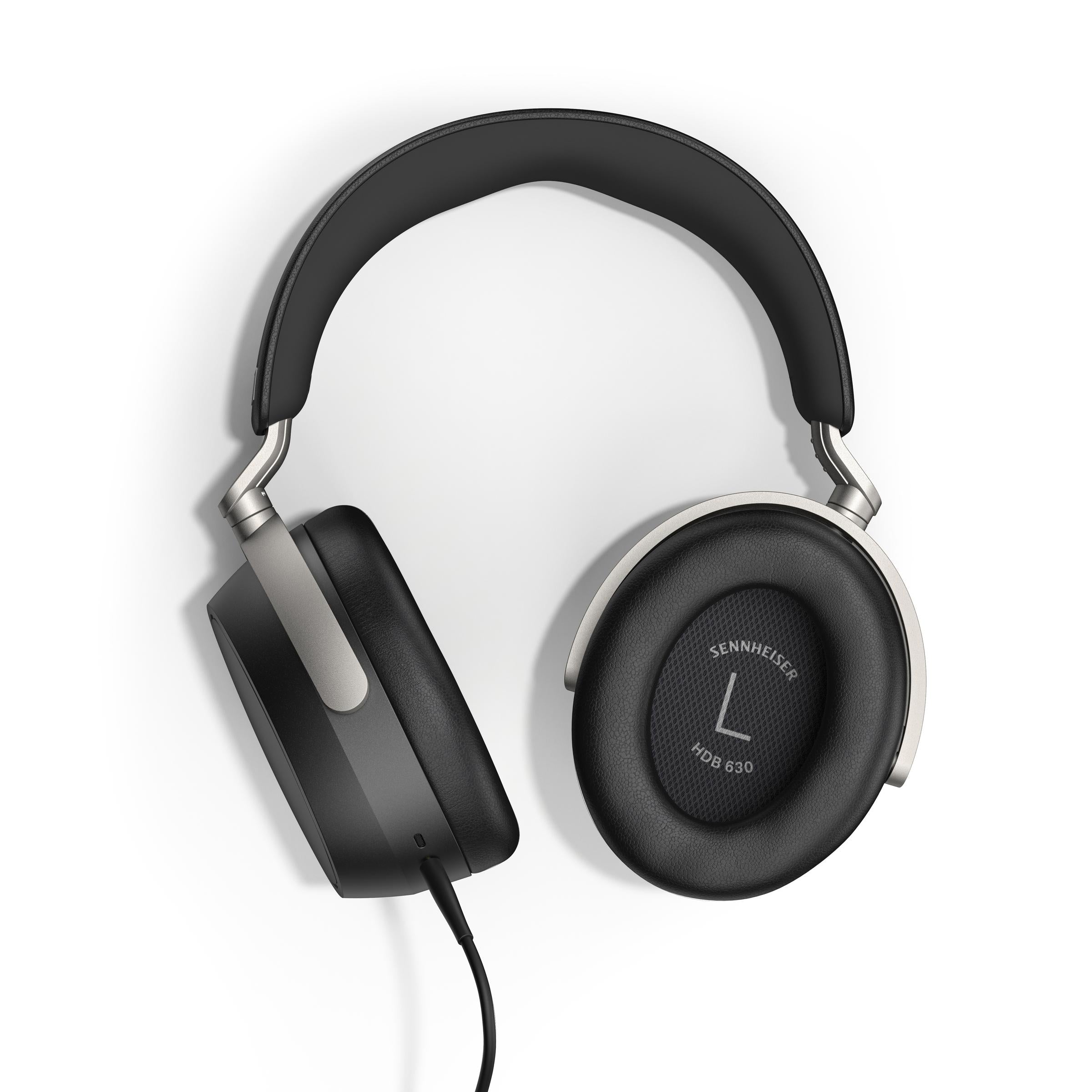 Sennheiser HDB 630 Wireless ANC Headphones Black — earcup detail