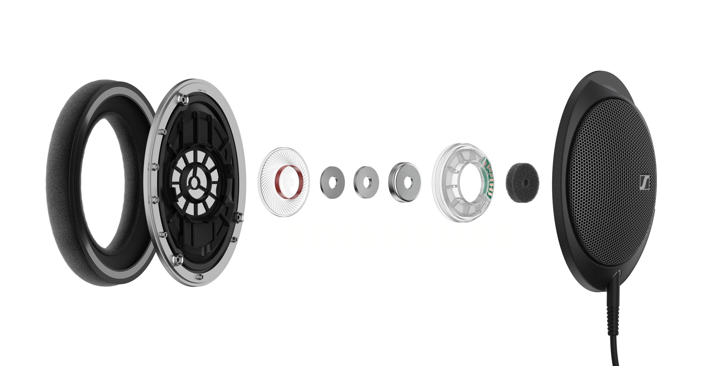 Sennheiser HD 550 Open-Back Headphones — componentry view
