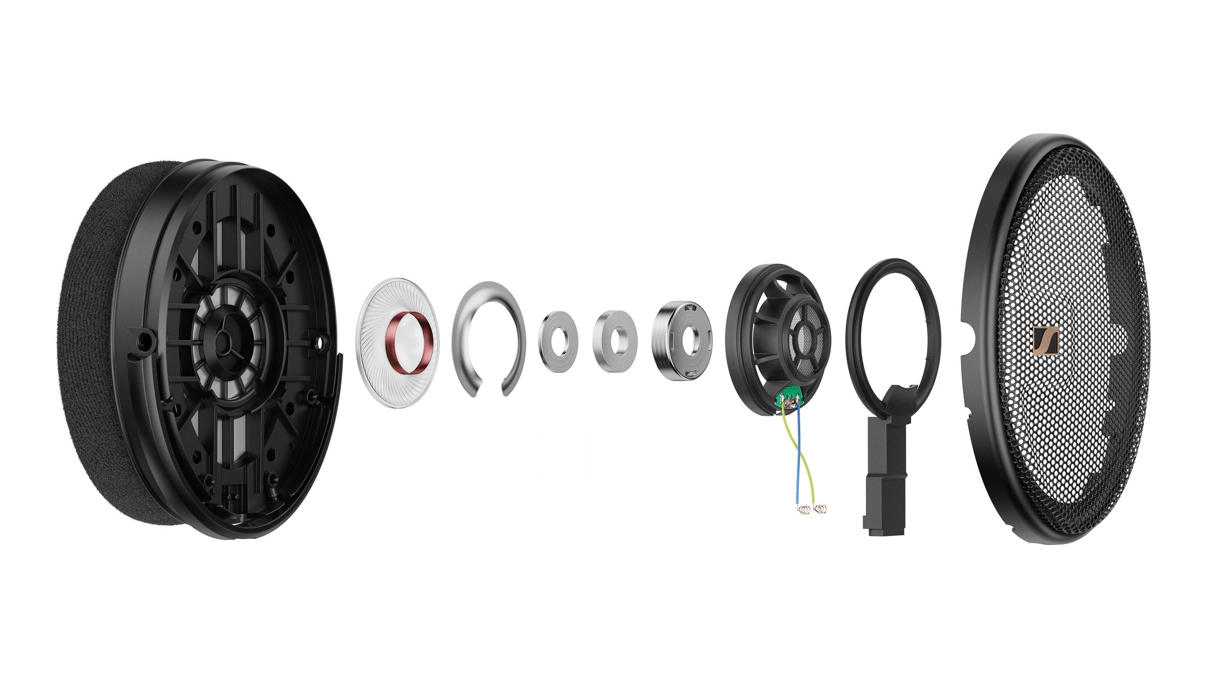 Sennheiser HD 660S2 Open-Back Headphones — exploded componentry view