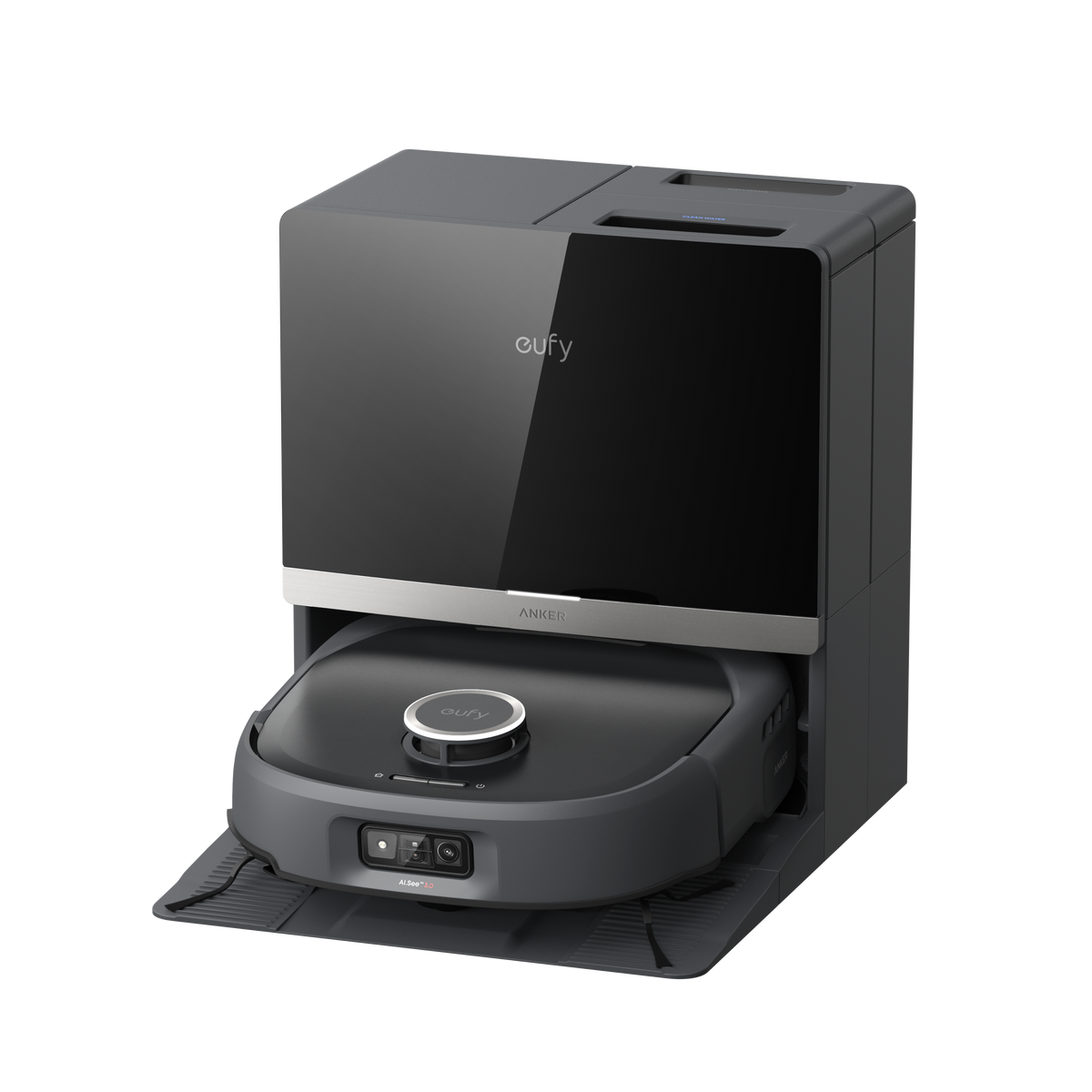 eufy Omni E35 Robot Vacuum and Mop with ThermoClean Station - Black - robot with ThermoClean station