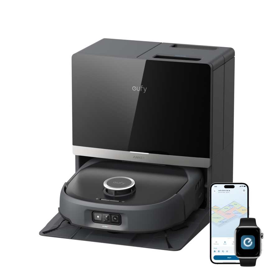eufy Omni E35 Robot Vacuum and Mop with ThermoClean Station - Black - with the eufy app