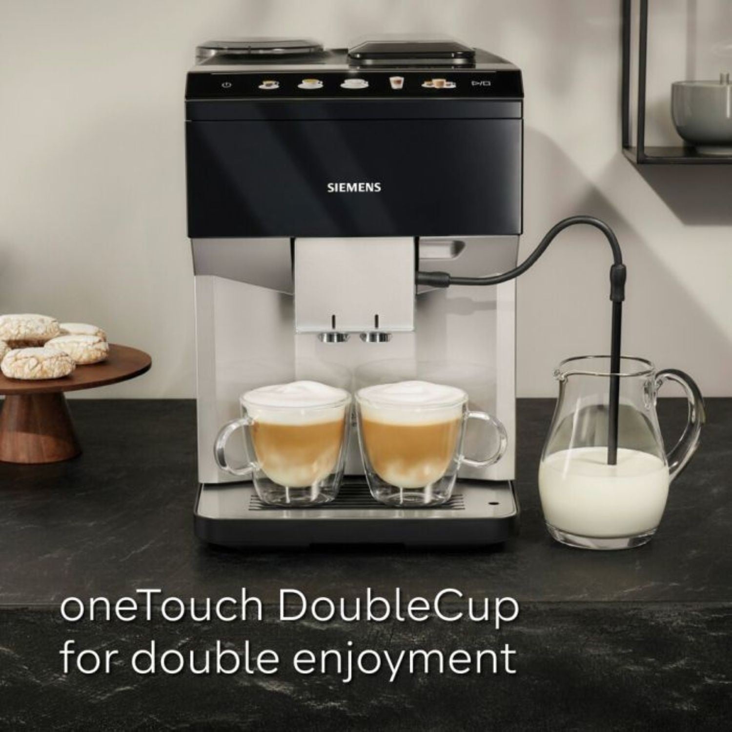Siemens EQ500 Classic Bean‑to‑Cup Coffee Machine | TP515GB1 (Daylight Silver / Piano Black)