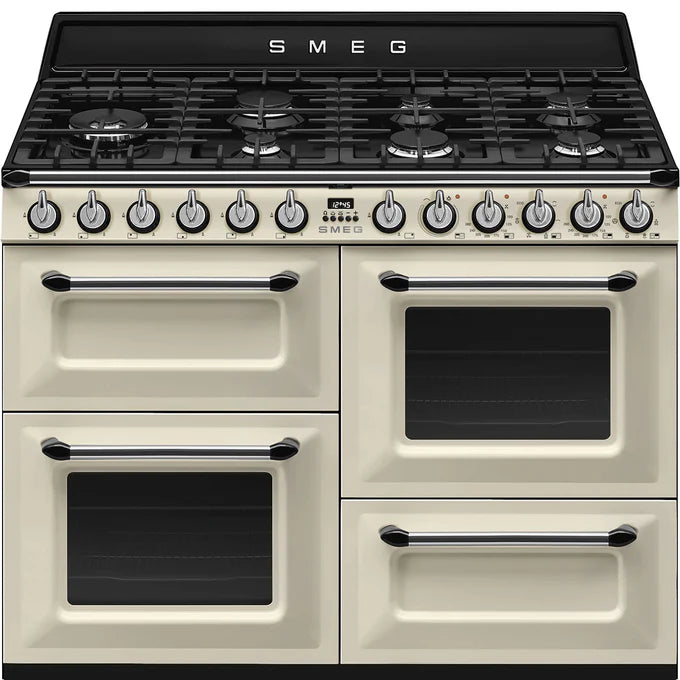 Smeg Victoria 110CM Dual Fuel Range Cooker - Black | TR4110BL1